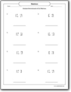 evaluate_determinants_of_2x2_matrices_worksheet_1